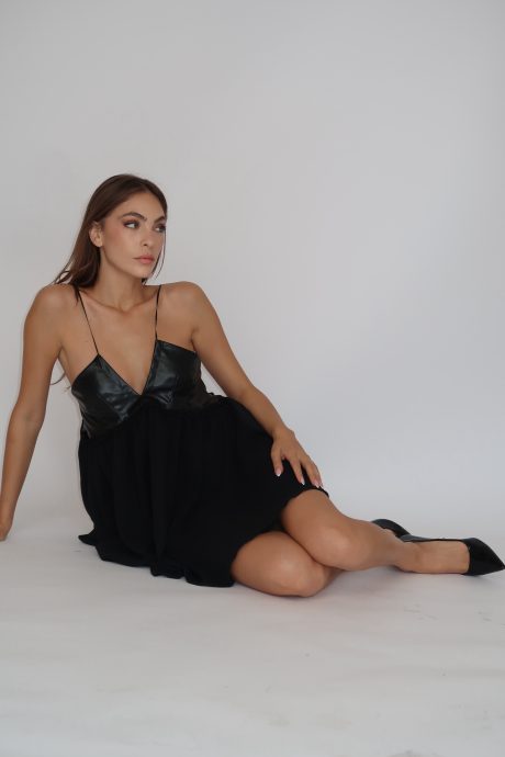 שמלת שיפון תחרה